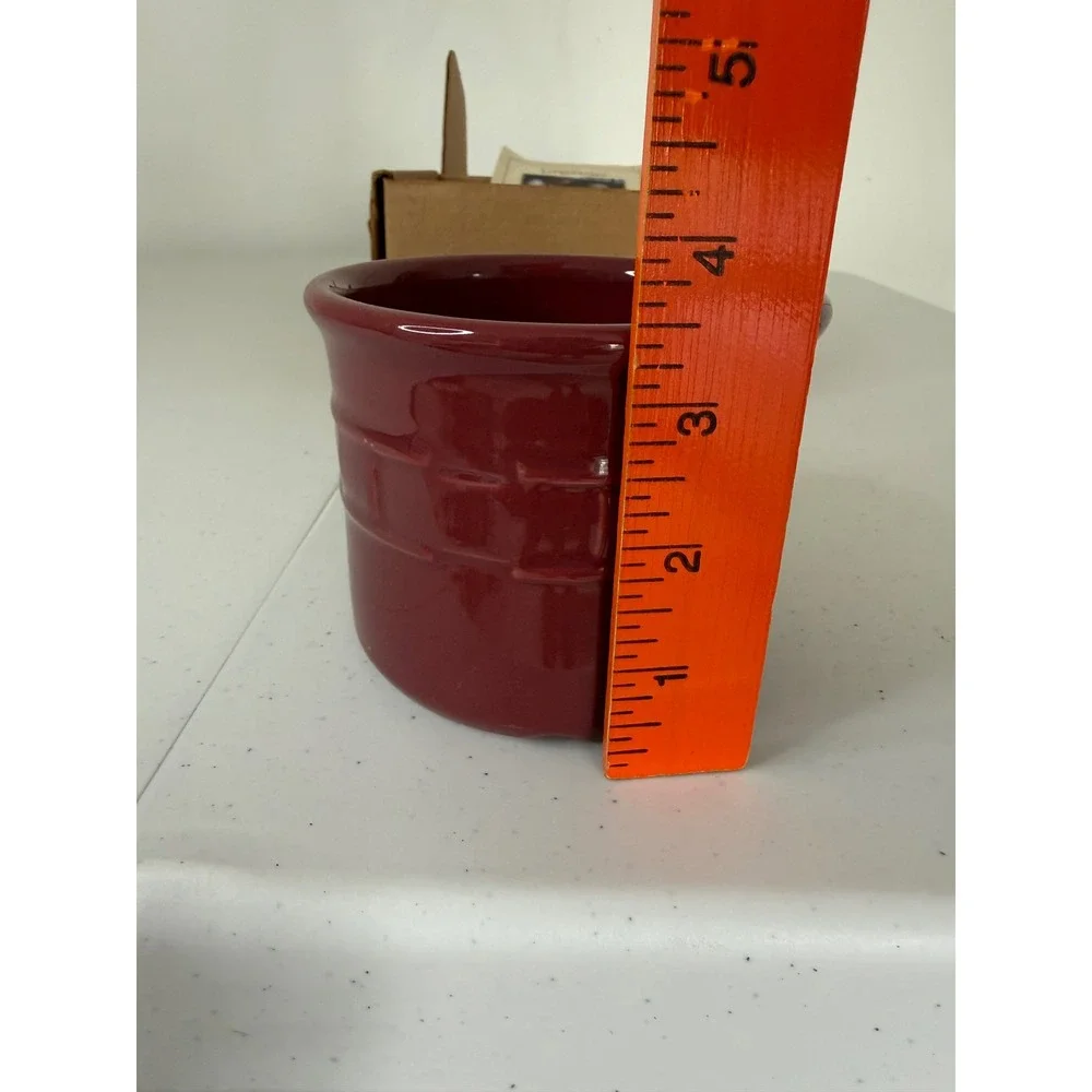 LONGABERGER POTTERY WOVEN TRADITIONS 1 PINT PAPRIKA SALT CROCK